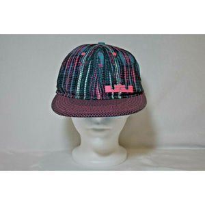 Nike True Lebron James Chromosomes Pink King Crown Logo Snapback Hat Blue Swoosh